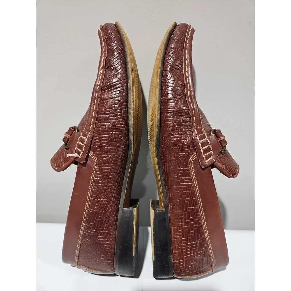 Donald Pliner Donnie Men's Penny Loafers‎ 10.5M Brown Leather Driving Moccasins